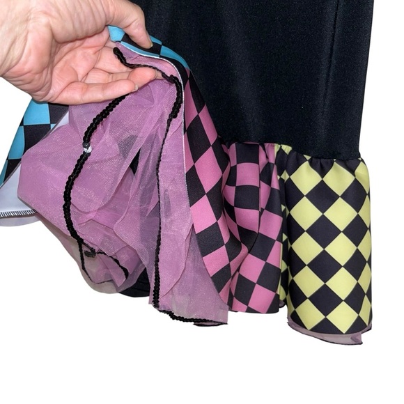 Weissman checkered blue yellow purple dance dress costume child xxl 17656 - Picture 2 of 5